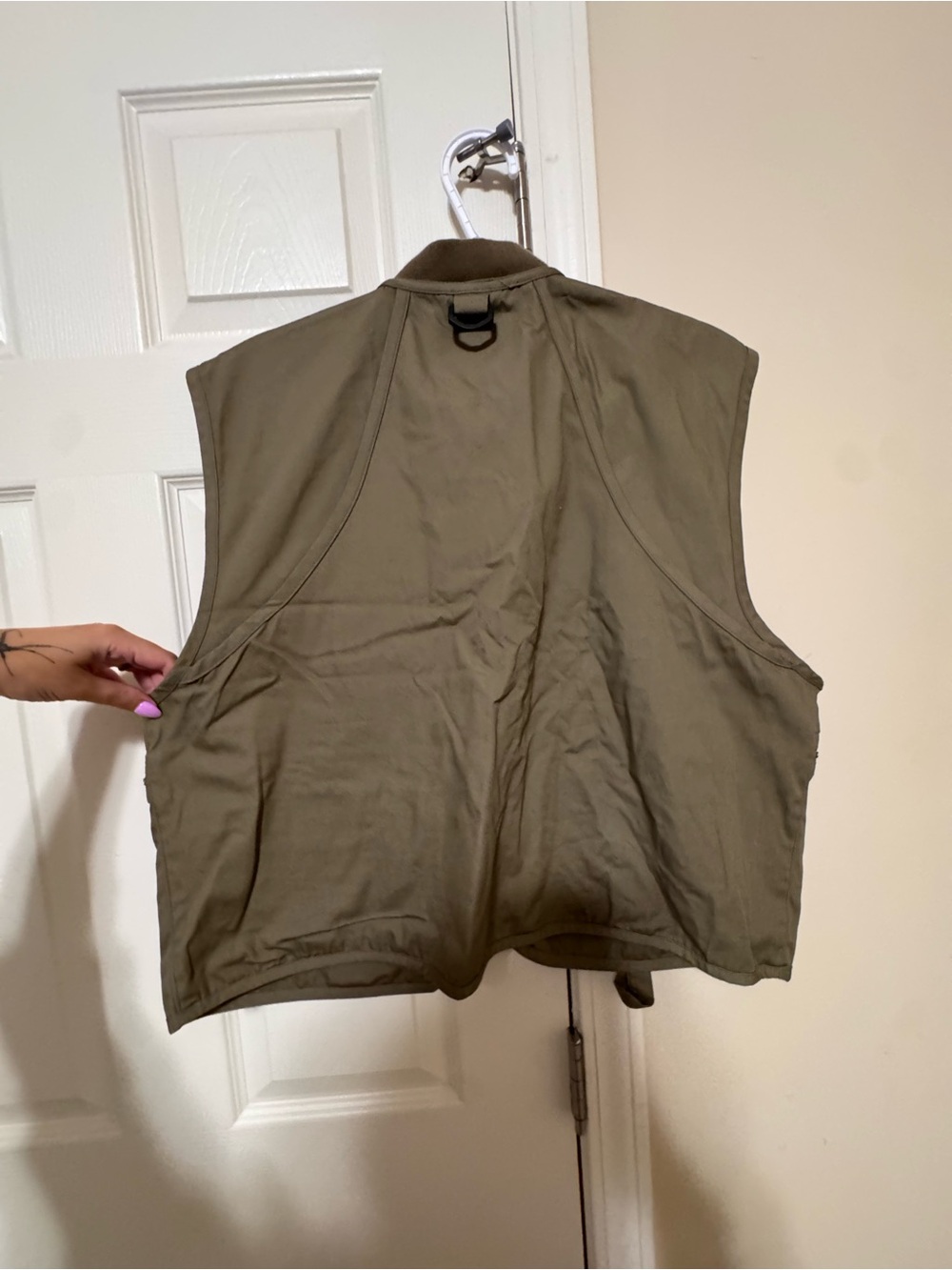 Men's Utility Fishing Vest - Olive - Picture 3 of 4